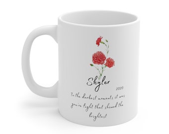 Taza del mes de nacimiento - enero, Regalo para ella, Regalo para él, Regalo de año nuevo, Regalo del día de los padres, Regalo del día de las madres, Regalo de cumpleaños, 11oz, 15oz