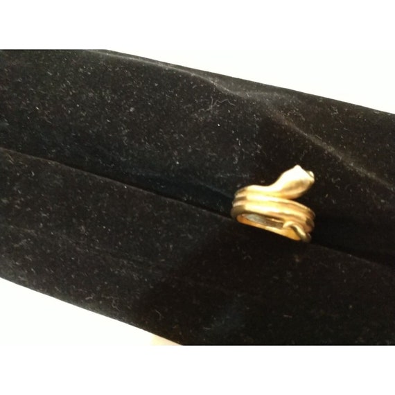 CROWN TRIFARI (C) Coiled Snake Goldtone Ring As-i… - image 6