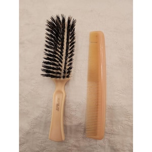 Brush by Mohawk 157 Pure Boar Bristle Brush & Airmaid Nylon Comb As-Is Vtg Estate