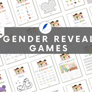 Gender Reveal Party Games| Printable Gender Reveal Activities| Gender Reveal Party| Gender Reveal Games Bundle| Gender Reveal Printable