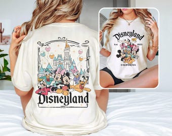 Retro Disneyland California 2 Side Shirt, Disneyland Est 1955 Shirt, Disney Vacation Shirt, Mickey And Friends Shirt,Retro Walt Disney Shirt