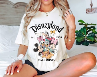 Retro Disneyland California Shirt, Disneyland Est 1955 Shirt, Disney Vacation Shirt, Mickey And Friends Shirt, Retro Walt Disney Shirt