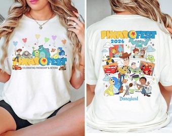 Vintage Disney Pixar Fest 2026 2 Side Shirts, Retro Disney Pixar Pier Shirt, Meet Me At Pixar Pier Shirt, Pixar Family Trip Shirts