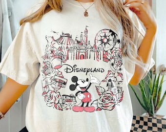 Vintage Magical Land Shirt, Retro Disneyland Shirt, Mickey And Minnie Shirt, Disneyland Trip Tee, Disney Family Shirt, Disney Castle Shirt