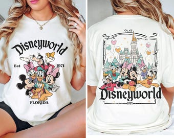 Retro Disneyworld Florida 2 Side Shirt, Disneyworld Est 1971 Shirt, Disney Vacation Shirt, Mickey And Friends Shirt, Retro Walt Disney Shirt
