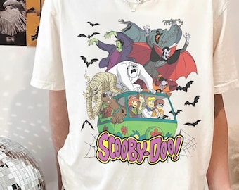 Halloween Monsters Shirt, Scooby Doo Halloween Shirt,Vintage Cartoon Horror Tee, Spooky Mystery Gang Shirt,Halloween Family Trip 2026 Shirts