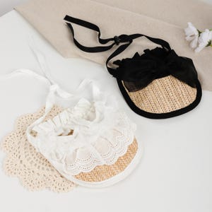 Straw Lace Dog Hat, Cute Summer Pet Hat, Adjustable Pet Accessory, Sun Hat for Small Dogs & Cats Travel Hat for Dog Cat Pet Hats for Dogs