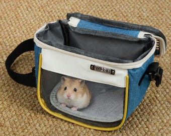 Pet Carrier Hamster Small Reptile Bag for Kids Adjustable
