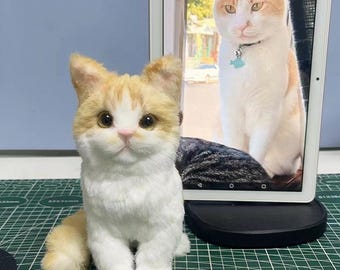 手作りの三毛猫ぬいぐるみ：リアルなコンパニオンギフト（受注生産