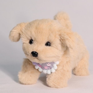 Custom Stuffed Dog Replica Realistic Puppy Plush Personalized Pet Stuffed Animal Memory Gift Dollhouse Miniature Dog Wool Stem Gift for Mom