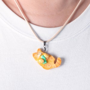 Custom Pet Portrait Necklace: Hand-Painted Clay Keepsake