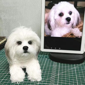 Custom Pet Replica Dog Plush Personalized Dog Stuffed Animal Memorial Sculpture Handmade Pipe Cleaner Dollhouse Dog Gift for Owners Keepsake