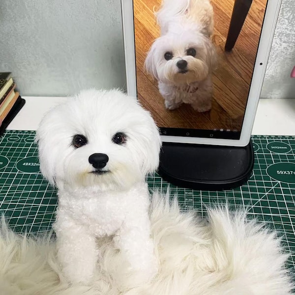 Custom Dog Replica Plush Handmade Dog Stuffed Animal Pet Plush from Photo Dog Remembrance Unique Pet Memorial Gift Dog Keepsake for My Buddy