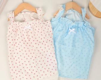Lace Trim Bow Strap Dress, S-2XL, Dog-dress, Dog Skirt, Dog Top, Dog Clothing, Dog Fashion, Dog Apparel Clothes for Small Dogs