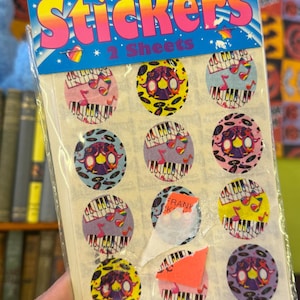 Vintage Lisa Frank Stickers – Music Notes, Pianos & Dancing Penguins, New in Package Unused