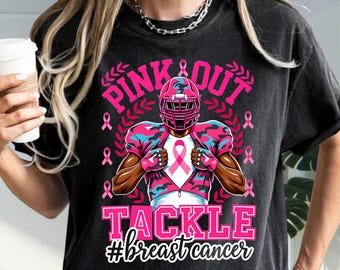 Pink Out Tackle Breast Cancer PNG, voetbalsport digitale download