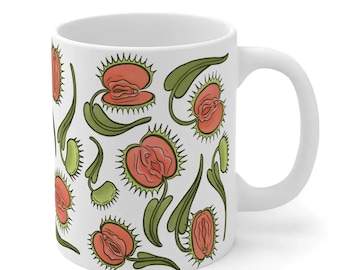 Venus Flytrap Ceramic Coffee Mug png – Funny Ceramic Cup png, Christmas Mug png, Funny Mug png, Digital Download