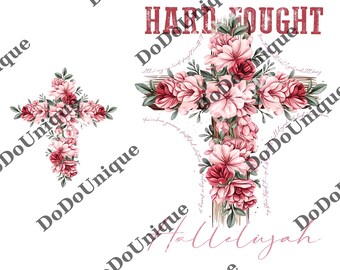 Aleluya luchada, PNG, Colores cómodos Floral Cristiano, PNG Cristiano, PNG Versículo bíblico, PNG Religioso Floral, PNG Jesús