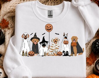 Gruselige Hunde-Halloween-PNG-Datei, süßer digitaler Download für Hundeliebhaber, lustige Haustiergrafik
