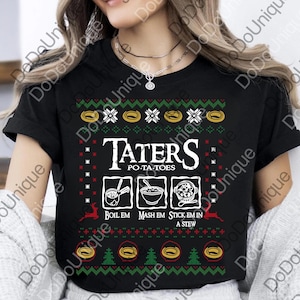 Taters Potatis Ful Jul Retro Rolig png, Hobbit png, Koka Em, Mosa Em, Stick Em I En Gryta, Taters Potatis