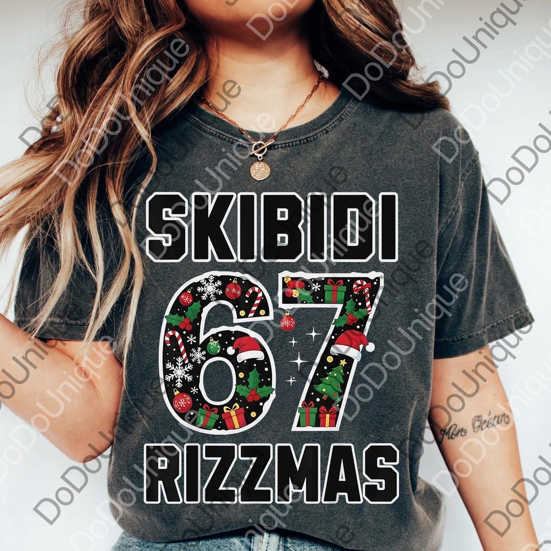 677 Rizzmas Skibidi Rizzmas 67 Png, Gen Alpha Meme Digital, Funny Santa Party Png ...