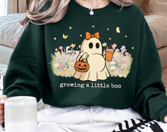 Growing a Little Boo PNG, Mom Life Ghost digitale download, Halloween Mama-sublimatie, Instant Download