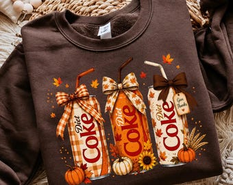 Give Thanks Diet Coke PNG, herfst Thanksgiving digitale download, herfstblikje verpakking