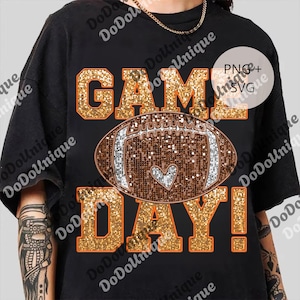 Glitter Football Game Day png, Retro Football Digital, Football Mama png, Touchdown Season png, Twinkle Football png