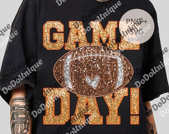 Glitter Football Game Day png, Retro Football Digital, Football Mama png, Touchdown Season png, Twinkle Football png