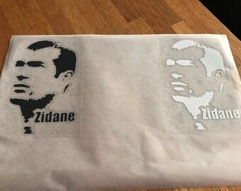 ZIDANE PORTRAIT PATCH flocage - 6 cm par 10.2 cm