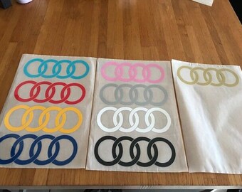 AUDI LOGO PATCH flocage - 13 cm par 5 cm