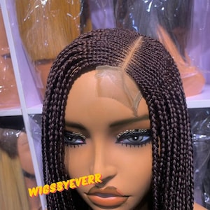 Ghana Braided Wig: Center Part, Protective Hairstyle