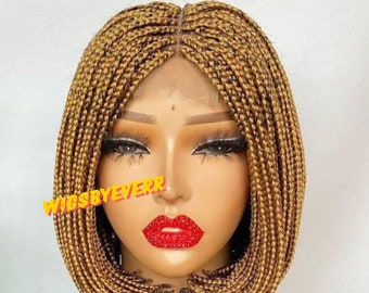 Short Bob Braided wig. Bob Braids For Black Women. Glueless Braided Wig. Braids Wig/ Light Weight Braids.