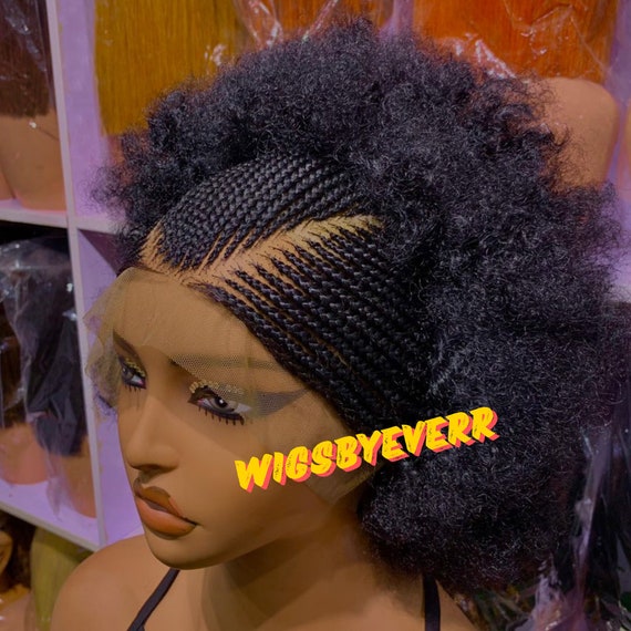 Afro Braids Wig -afro Chic , Afro Wig-braided Beauty - Etsy display picture 2
