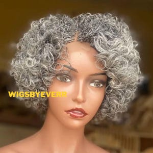 Micro Twist Braided Wig, Pepper Salt Color, Tiny Braids, Closure Wig