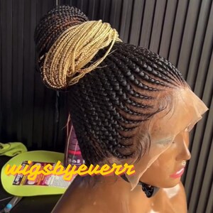 Up do shuku braided wig. ombre braided wig. easy to wear wig. ready to ship. full lace braids. braided wig .