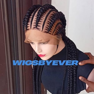 Cornrow Braided Wig, Full lace  Lightweight Protective Hairstyle
