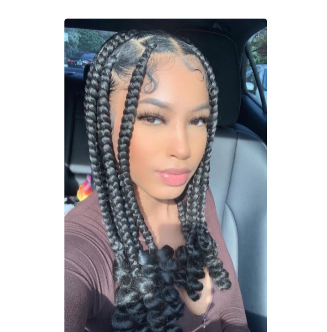 Block Box Braid Braided Wig. Beautiful and Light Weight Wig. Ready to ...