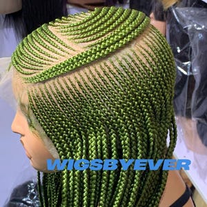Fulani Cornrow C-cut Braided Wig, Full Lace Wig