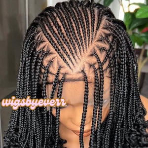Fulani Braided Wig: Cornrow Lace Front Wig for Black Women