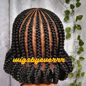 Full lace Braided wig, Corn row Braided wig, Braided wigs for black women. African braids .