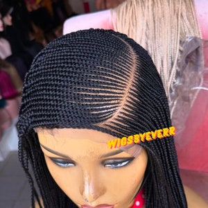 Cornrow Braid Wig: Ghana Braids, Lace Frontal Wig