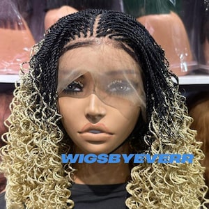 Ombre mirco twist braided wig, tiny twist braided wig. wig for black women. wig for women in Usa and Uk and all over the world. light weight