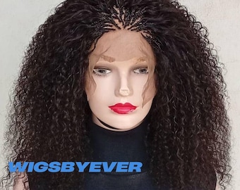 Lace Front Braid Wig: Human Hair Pick and Drop Style
