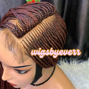 Braids wig . Multiple styles braided wig . Fulani braids wig. Center part braided wig.