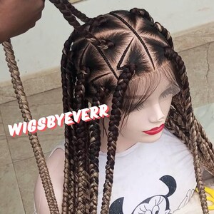 Box braids wig, Full lace Braided Wig, lace wig Braids, big sieze box braids, light weight Braids,  Wig, Braids Wig For Black.