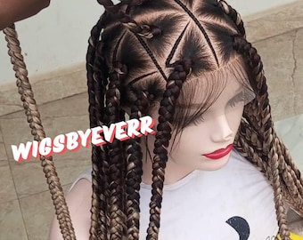 Full Lace Box Braids Wig: Lightweight Braided Wig.