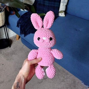 Häkelmuster für Häschen, Häkelkaninchen, PDF-Download, Niedrig nähen, Anfängerfreundliches Amigurumi