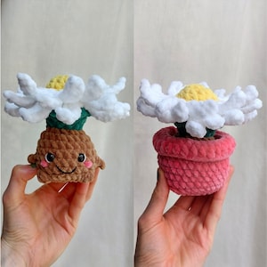 PATTERN Daisy Flower Plant Dirt Baby - Flower Pot - Amigurumi flower plant pattern - PDF Crochet flower plant pattern - easy-to-follow