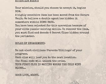 Top Secret Spy Mission Escape Room Kids Activity & Game